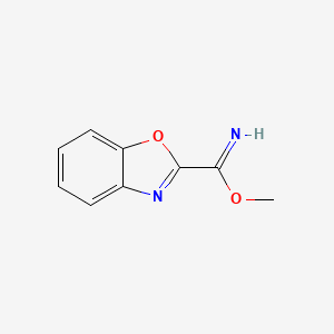 molecular formula C9H8N2O2 B1371489 Methyl 1,3-benzoxazole-2-carboximidoate CAS No. 33652-92-5