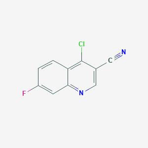 molecular formula C10H4ClFN2 B1371492 4-Chloro-7-fluoroquinoline-3-carbonitrile CAS No. 622369-70-4