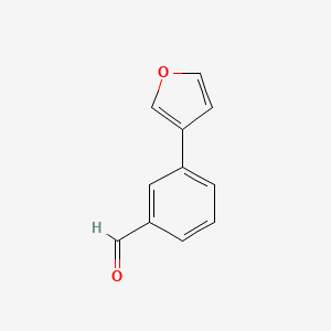 molecular formula C11H8O2 B1371495 3-(Furan-3-yl)benzaldehyde 