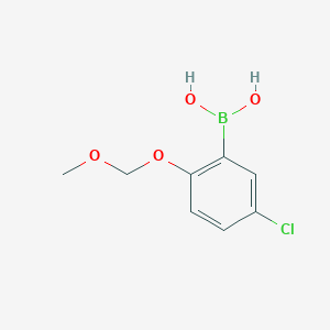 molecular formula C8H10BClO4 B1371501 5-CHLORO-2-(METHOXYMETHOXY)PHENYLBORONIC ACID CAS No. 609352-56-9