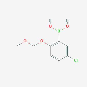 molecular formula C8H10BClO4 B1371501 (5-氯-2-(甲氧甲氧基)苯基)硼酸 CAS No. 609352-56-9