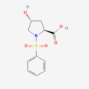 molecular formula C11H13NO5S B1371505 1-(Phenylsulfonyl)-4beta-hydroxy-L-proline 