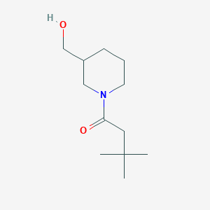molecular formula C12H23NO2 B1371507 1-(3-(Hydroxymethyl)piperidin-1-yl)-3,3-dimethylbutan-1-one 