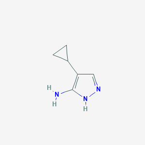 molecular formula C6H9N3 B1371510 4-Cyclopropyl-1H-pyrazol-3-amine CAS No. 673475-74-6