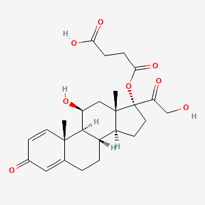 molecular formula C25H32O8 B1371514 Prednisolone 17-hemisuccinate 