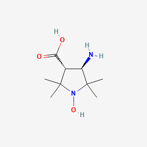 molecular formula C9H18N2O3 B13715142 rac trans-3-Amino-1-oxyl-2,2,5,5-tetramethylpyrrolidine-4-carboxylic Acid 
