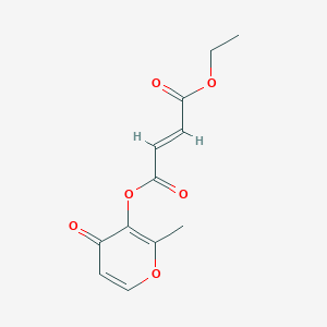 molecular formula C12H12O6 B1371517 ethyl 2-methyl-4-oxo-4H-pyran-3-yl fumarate 