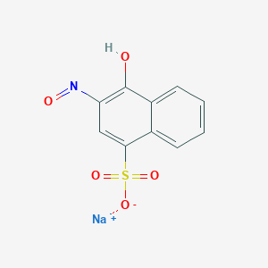 molecular formula C10H6NNaO5S B1371526 Sodium 4-hydroxy-3-nitrosonaphthalene-1-sulfonate 