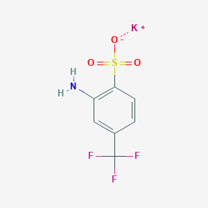 molecular formula C7H5F3KNO3S B1371528 Potassium 2-amino-4-(trifluoromethyl)benzenesulfonate 