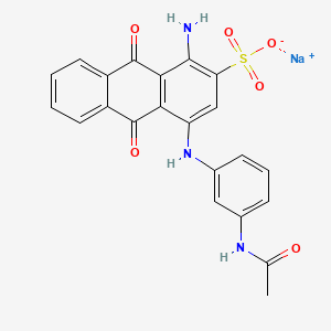 molecular formula C22H16N3NaO6S B1371530 C.I. Acid Blue 324 CAS No. 70571-81-2