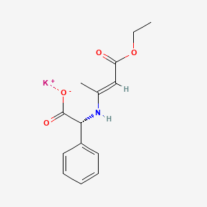 molecular formula C14H16KNO4 B1371531 Potassium (R)-[(3-ethoxy-1-methyl-3-oxoprop-1-enyl)amino]phenylacetate CAS No. 961-69-3