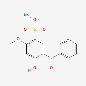 molecular formula C14H12NaO6S B1371532 5-Benzoyl-4-hydroxy-2-methoxybenzenesulfonic acid, sodium salt CAS No. 6628-37-1