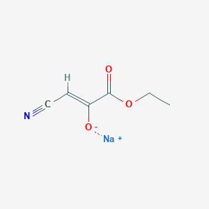 molecular formula C6H6NNaO3 B1371535 sodium (Z)-1-cyano-3-ethoxy-3-oxoprop-1-en-2-olate 