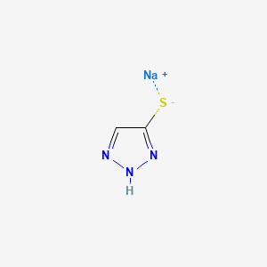 molecular formula C2H6N3NaO2S B1371539 Sodium 1,2,3-triazole-5-thiolate CAS No. 59032-27-8