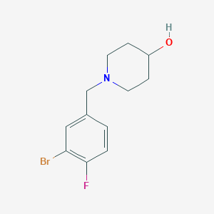 1-[(3-Bromo-4-fluorophenyl)methyl]piperidin-4-ol