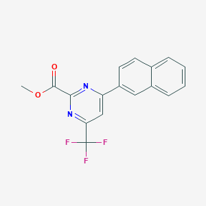 molecular formula C17H11F3N2O2 B13715554 Methyl 4-(2-naphthyl)-6-(trifluoromethyl)pyrimidine-2-carboxylate 