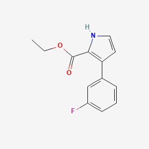 molecular formula C13H12FNO2 B13715575 Ethyl 3-(3-Fluorophenyl)-1H-pyrrole-2-carboxylate 