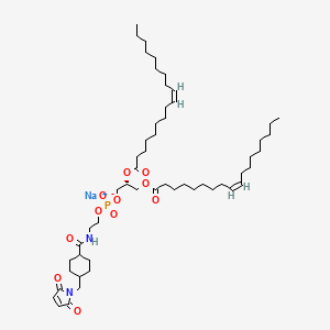 molecular formula C53H90N2NaO11P B13715588 sodium;[(2R)-2,3-bis[[(Z)-octadec-9-enoyl]oxy]propyl] 2-[[4-[(2,5-dioxopyrrol-1-yl)methyl]cyclohexanecarbonyl]amino]ethyl phosphate 