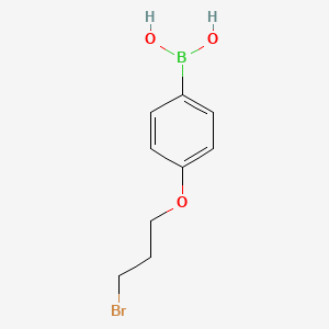 molecular formula C9H12BBrO3 B1371572 (4-(3-Bromopropoxy)phenyl)boronic acid CAS No. 957034-33-2