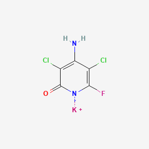 molecular formula C5H2Cl2FKN2O B1371575 4-Amino-3,5-dichloro-6-fluoro-2-pyridone, monopotassium salt CAS No. 94133-73-0