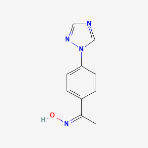 molecular formula C10H10N4O B13715768 1-[4-(1H-1,2,4-triazol-1-yl)phenyl]ethanone oxime 