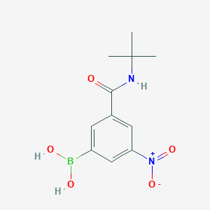 molecular formula C11H15BN2O5 B1371578 (3-(叔丁基氨基甲酰基)-5-硝基苯基)硼酸 CAS No. 871332-87-5