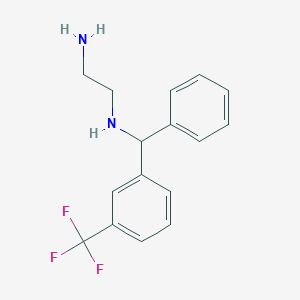 molecular formula C16H17F3N2 B1371580 N-(Phenyl[3-(trifluoromethyl)phenyl]methyl)ethane-1,2-diamine CAS No. 1000575-51-8