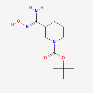molecular formula C11H21N3O3 B1371582 1-tert-Butyloxycarbonyl-3-(N-Hydroxycarbamimidoyl)piperidine CAS No. 479080-28-9