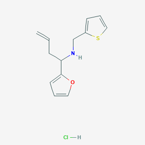 molecular formula C13H16ClNOS B1371589 1-(呋喃-2-基)-N-(噻吩-2-基甲基)丁-3-烯-1-胺盐酸盐 CAS No. 1179367-69-1