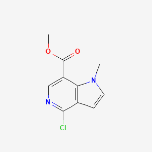 molecular formula C10H9ClN2O2 B1371596 Methyl 4-chloro-1-methyl-1H-pyrrolo[3,2-C]pyridine-7-carboxylate CAS No. 871819-43-1