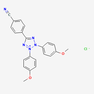 molecular formula C22H18ClN5O2 B1371597 2,3-Bis(4-methoxyphenyl)-5-(4-cyanophenyl)tetrazolium Chloride CAS No. 151390-91-9