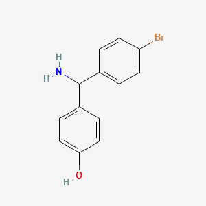 molecular formula C13H12BrNO B1371608 1-(4-Bromophenyl)-1-(4-hydroxyphenyl)methylamine CAS No. 886362-83-0