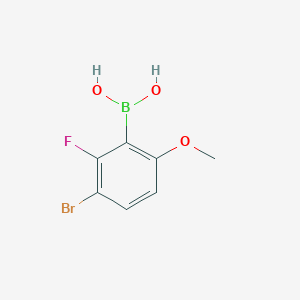 molecular formula C7H7BBrFO3 B1371609 3-bromo-2-fluoro-6-methoxyphenylboronic acid CAS No. 1309980-91-3