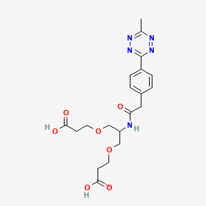 molecular formula C20H25N5O7 B13716141 Methyltetrazine-amido-bis-(carboxyethoxymethyl)-methane 