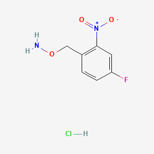 molecular formula C7H8ClFN2O3 B13716200 O-(4-Fluoro-2-nitrobenzyl)hydroxylamine Hydrochloride 