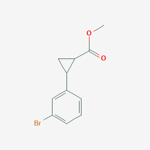 molecular formula C11H11BrO2 B13716238 Methyl 2-(3-bromophenyl)cyclopropane-1-carboxylate 