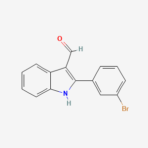 molecular formula C15H10BrNO B1371631 2-(3-bromophenyl)-1H-indole-3-carbaldehyde CAS No. 1098340-34-1