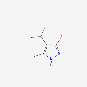 molecular formula C7H11IN2 B13716325 5-Iodo-4-isopropyl-3-methylpyrazole 