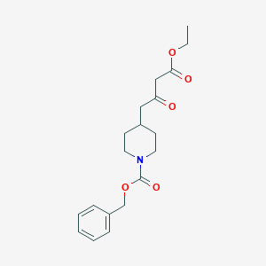 molecular formula C19H25NO5 B13716347 Benzyl 4-(4-ethoxy-2,4-dioxobutyl)piperidine-1-carboxylate 