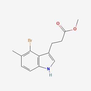 molecular formula C13H14BrNO2 B13716358 Methyl 3-(4-Bromo-5-methyl-3-indolyl)propanoate 