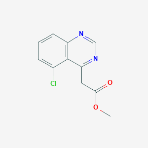 molecular formula C11H9ClN2O2 B13716378 Methyl 5-Chloroquinazoline-4-acetate 