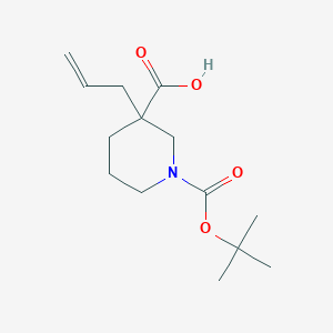 molecular formula C14H23NO4 B1371639 1-Boc-3-allylpiperidine-3-carboxylic Acid CAS No. 959236-11-4