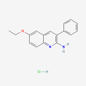 molecular formula C17H17ClN2O B13716394 2-Amino-6-ethoxy-3-phenylquinoline hydrochloride CAS No. 1171994-26-5