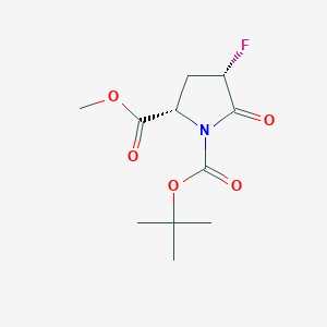 molecular formula C11H16FNO5 B1371640 Boc-cis-4-fluoro-5-oxo-L-proline methyl ester CAS No. 1268729-74-3