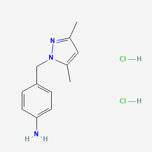 4-[(3,5-dimethyl-1H-pyrazol-1-yl)methyl]aniline dihydrochloride