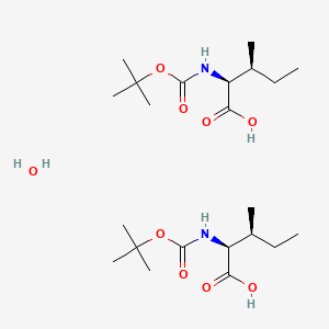 molecular formula C22H44N2O9 B1371650 Boc-L-isoleucine hemihydrate CAS No. 204138-23-8