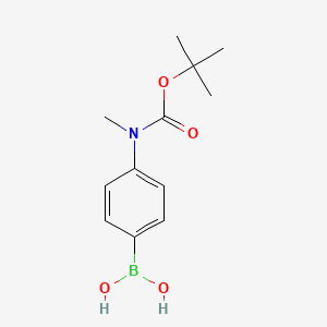 molecular formula C12H18BNO4 B1371654 (4-((tert-Butoxycarbonyl)(methyl)amino)phenyl)boronic acid CAS No. 945756-49-0
