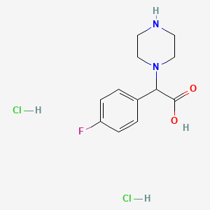 (4-Fluorophenyl)(piperazin-1-yl)acetic acid dihydrochloride