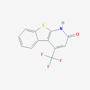 molecular formula C12H6F3NOS B13716552 4-(Trifluoromethyl)benzo-[b]-thiopheno-[2,3-b]-pyridin-2(1H)-one 