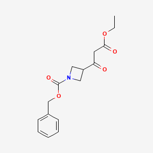 molecular formula C16H19NO5 B13716555 Benzyl 3-(3-ethoxy-3-oxopropanoyl)azetidine-1-carboxylate 